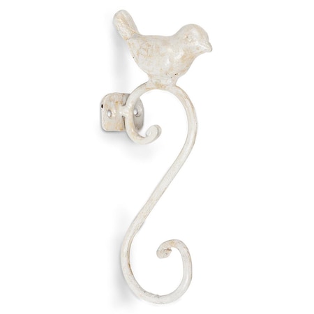 Abbott Collection 7 in. Bird Wall Hook, Antique White - Small AB-27-FORGE-100